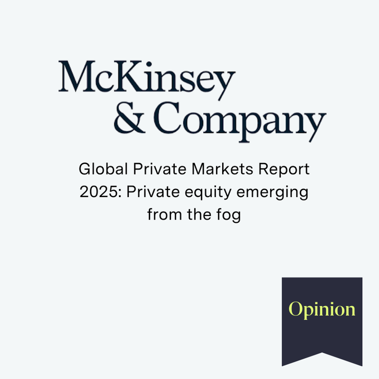 McKinsey & Company - Global Private Markets Report 2025 - Opinion piece by Finquest